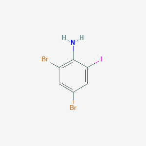 molecular formula C6H4Br2IN B7936625 2,4-二溴-6-碘苯胺 CAS No. 697-87-0