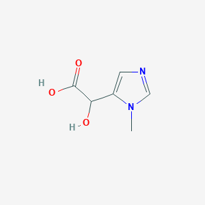 molecular formula C6H8N2O3 B7936686 2-Hydroxy-2-(1-methyl-1H-imidazol-5-yl)acetic acid 