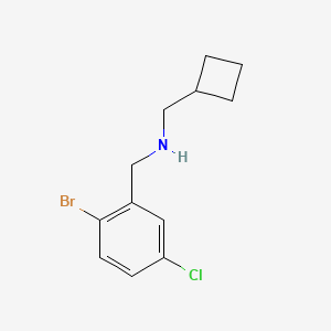 molecular formula C12H15BrClN B7936713 [(2-Bromo-5-chlorophenyl)methyl](cyclobutylmethyl)amine 