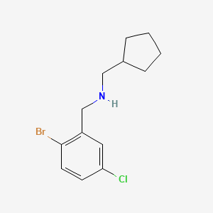 molecular formula C13H17BrClN B7936718 [(2-Bromo-5-chlorophenyl)methyl](cyclopentylmethyl)amine 
