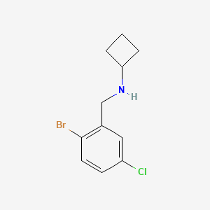N-[(2-bromo-5-chlorophenyl)methyl]cyclobutanamine