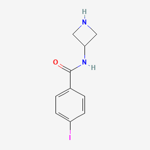 molecular formula C10H11IN2O B7936784 N-(azetidin-3-yl)-4-iodobenzamide 