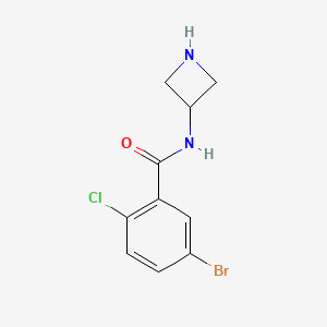 molecular formula C10H10BrClN2O B7936786 N-(azetidin-3-yl)-5-bromo-2-chlorobenzamide 