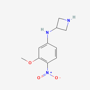 molecular formula C10H13N3O3 B7936795 N-(3-methoxy-4-nitrophenyl)azetidin-3-amine 