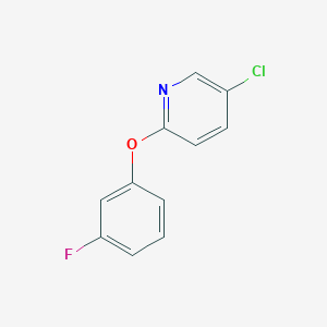 molecular formula C11H7ClFNO B7936882 5-Chloro-2-(3-fluorophenoxy)pyridine 