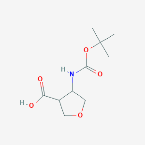 molecular formula C10H17NO5 B7936904 cis-4-tert-Butoxycarbonylamino-tetrahydro-furan-3-carboxylic acid 