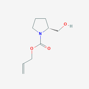 molecular formula C9H15NO3 B7936912 Prop-2-en-1-yl (2R)-2-(hydroxymethyl)pyrrolidine-1-carboxylate 