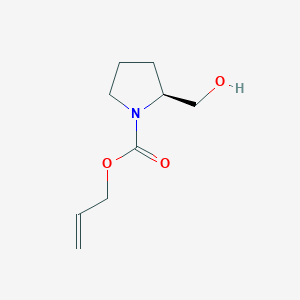 molecular formula C9H15NO3 B7936914 (2S)-1-allyloxycarbonyl-2-hydroxymethylpyrrolidine 