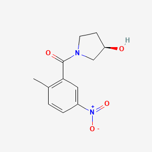molecular formula C12H14N2O4 B7936932 (3R)-1-(2-methyl-5-nitrobenzoyl)pyrrolidin-3-ol 