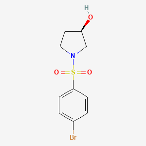 molecular formula C10H12BrNO3S B7936963 (3R)-1-(4-Bromobenzenesulfonyl)pyrrolidin-3-ol 