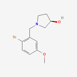 (3R)-1-[(2-bromo-5-methoxyphenyl)methyl]pyrrolidin-3-ol