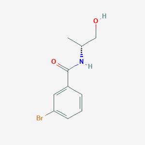 molecular formula C10H12BrNO2 B7936974 3-bromo-N-[(2R)-1-hydroxypropan-2-yl]benzamide 