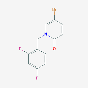 molecular formula C12H8BrF2NO B7936994 5-Bromo-1-(2,4-difluorobenzyl)pyridin-2(1H)-one 