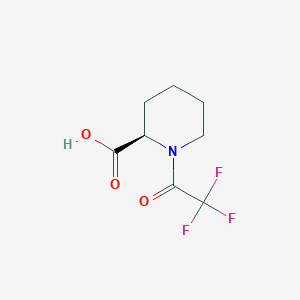 molecular formula C8H10F3NO3 B7937022 (2R)-1-(trifluoroacetyl)piperidine-2-carboxylic acid 