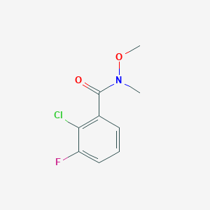 molecular formula C9H9ClFNO2 B7937029 2-chloro-3-fluoro-N-methoxy-N-methylbenzamide 