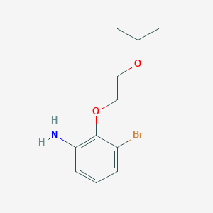 molecular formula C11H16BrNO2 B7937067 3-Bromo-2-[2-(propan-2-yloxy)ethoxy]aniline 