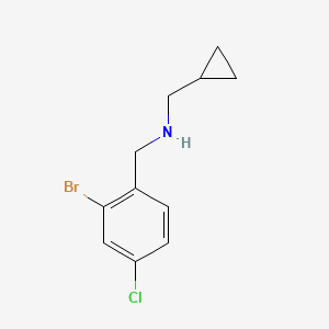 molecular formula C11H13BrClN B7937107 [(2-Bromo-4-chlorophenyl)methyl](cyclopropylmethyl)amine 