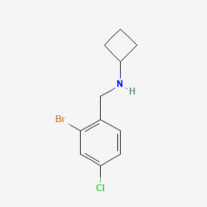 N-[(2-bromo-4-chlorophenyl)methyl]cyclobutanamine