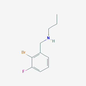 molecular formula C10H13BrFN B7937135 [(2-Bromo-3-fluorophenyl)methyl](propyl)amine 