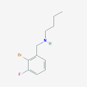 molecular formula C11H15BrFN B7937145 [(2-Bromo-3-fluorophenyl)methyl](butyl)amine 