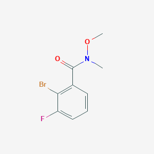 molecular formula C9H9BrFNO2 B7937167 2-bromo-3-fluoro-N-methoxy-N-methylbenzamide 