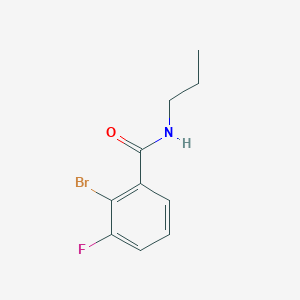 molecular formula C10H11BrFNO B7937180 2-bromo-3-fluoro-N-propylbenzamide 