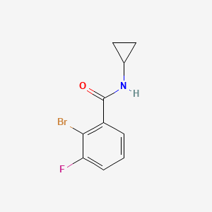 molecular formula C10H9BrFNO B7937184 2-bromo-N-cyclopropyl-3-fluorobenzamide 