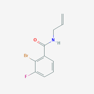 molecular formula C10H9BrFNO B7937201 2-Bromo-3-fluoro-N-(prop-2-en-1-yl)benzamide 