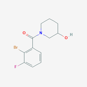 molecular formula C12H13BrFNO2 B7937209 1-(2-Bromo-3-fluorobenzoyl)piperidin-3-ol 