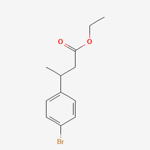 molecular formula C12H15BrO2 B7937234 ethyl (3S)-3-(4-bromophenyl)butanoate 