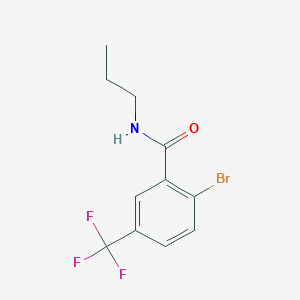 molecular formula C11H11BrF3NO B7937267 2-Bromo-N-propyl-5-(trifluoromethyl)benzamide 