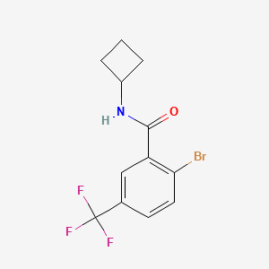 molecular formula C12H11BrF3NO B7937295 2-Bromo-N-cyclobutyl-5-(trifluoromethyl)benzamide 