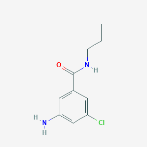 molecular formula C10H13ClN2O B7937313 3-amino-5-chloro-N-propylbenzamide 