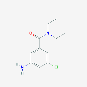 molecular formula C11H15ClN2O B7937318 3-Amino-5-chloro-N,N-diethylbenzamide 