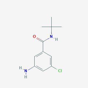 molecular formula C11H15ClN2O B7937323 3-Amino-N-tert-butyl-5-chlorobenzamide 