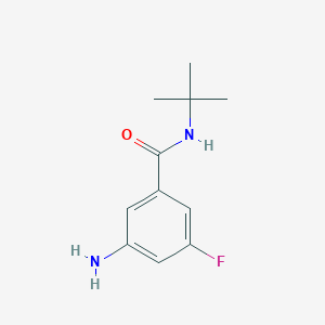 molecular formula C11H15FN2O B7937326 3-Amino-N-tert-butyl-5-fluorobenzamide 