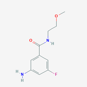 molecular formula C10H13FN2O2 B7937347 3-Amino-5-fluoro-N-(2-methoxyethyl)benzamide 