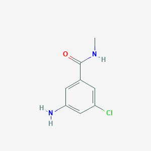 molecular formula C8H9ClN2O B7937360 3-Amino-5-chloro-N-methyl-benzamide 