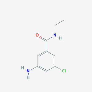 molecular formula C9H11ClN2O B7937364 3-amino-5-chloro-N-ethylbenzamide 