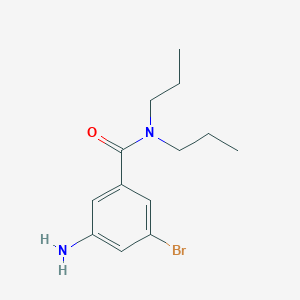 molecular formula C13H19BrN2O B7937367 3-Amino-5-bromo-N,N-dipropylbenzamide 