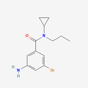 molecular formula C13H17BrN2O B7937404 3-Amino-5-bromo-N-cyclopropyl-N-propylbenzamide 