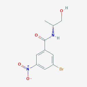 molecular formula C10H11BrN2O4 B7937414 3-Bromo-N-[(2R)-1-hydroxypropan-2-yl]-5-nitrobenzamide 