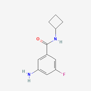 molecular formula C11H13FN2O B7937422 3-Amino-N-cyclobutyl-5-fluorobenzamide 