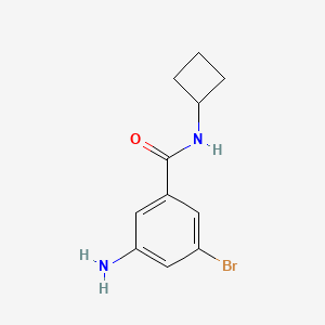 molecular formula C11H13BrN2O B7937428 3-Amino-5-bromo-N-cyclobutyl-benzamide 