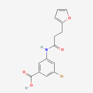molecular formula C14H12BrNO4 B7937443 3-Bromo-5-[3-(furan-2-yl)propanoylamino]benzoic acid 