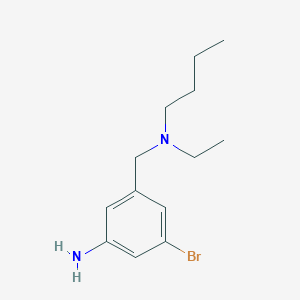 molecular formula C13H21BrN2 B7937459 3-Bromo-5-{[butyl(ethyl)amino]methyl}aniline 