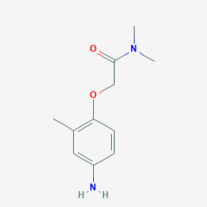 molecular formula C11H16N2O2 B7937503 2-(4-Amino-2-methylphenoxy)-N,N-dimethylacetamide 