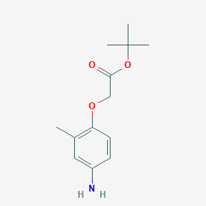 molecular formula C13H19NO3 B7937507 tert-Butyl 2-(4-amino-2-methylphenoxy)acetate 