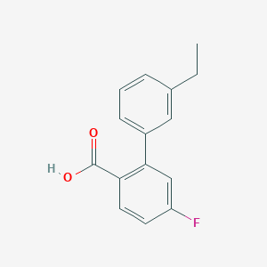 molecular formula C15H13FO2 B7937548 2-(3-Ethylphenyl)-4-fluorobenzoic acid 