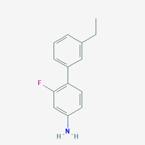 molecular formula C14H14FN B7937556 4-(3-Ethylphenyl)-3-fluoroaniline 